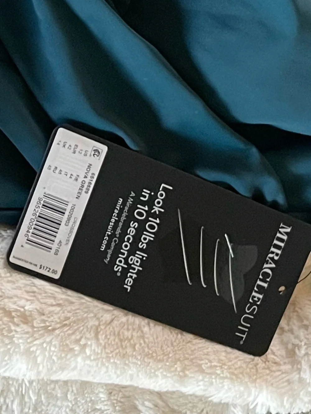 Miraclesuit Teal Wrap-Front One-Piece Swimsuit